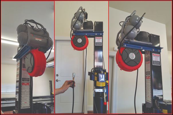 Lift Mounted Retractable Air Reel